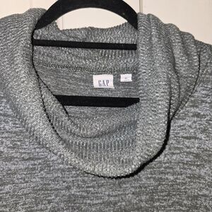 GAP Heather Green Knit Cowl Neck Top